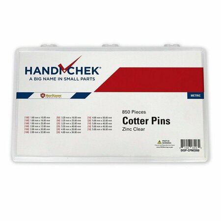 HERITAGE Cotter Pin Asst CSZ Metric 850 pcs. DISP-CPMZ850